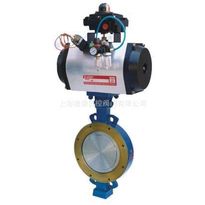 中隆鼎控供D643H气动电动铸钢调节蝶阀D343H多层次法兰硬密封蝶阀