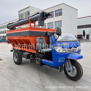 三轮2024改装 散粪机鸡粪撒粪车横螺旋撒粪车 三马子上装