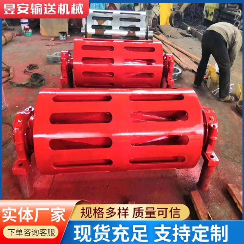 输送带主动滚筒包胶传动改向排渣滚筒加厚TD75柱笼滚筒