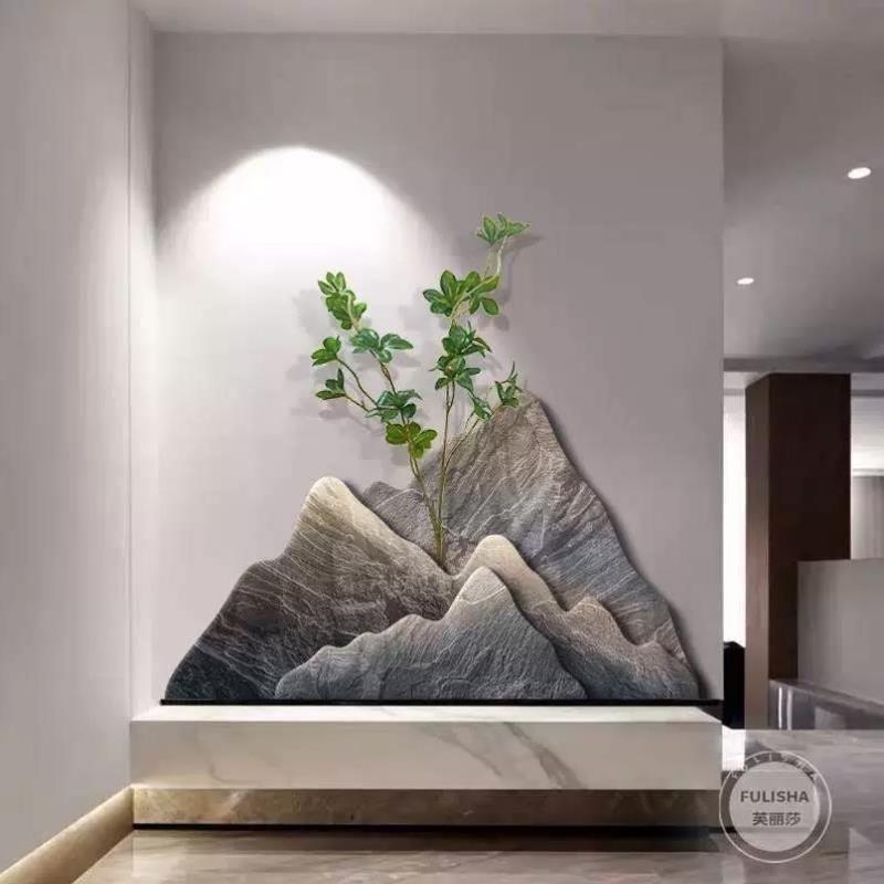 背有靠山轻奢客厅沙发背景墙装饰画走廊玄关挂画 高档led灯画壁画