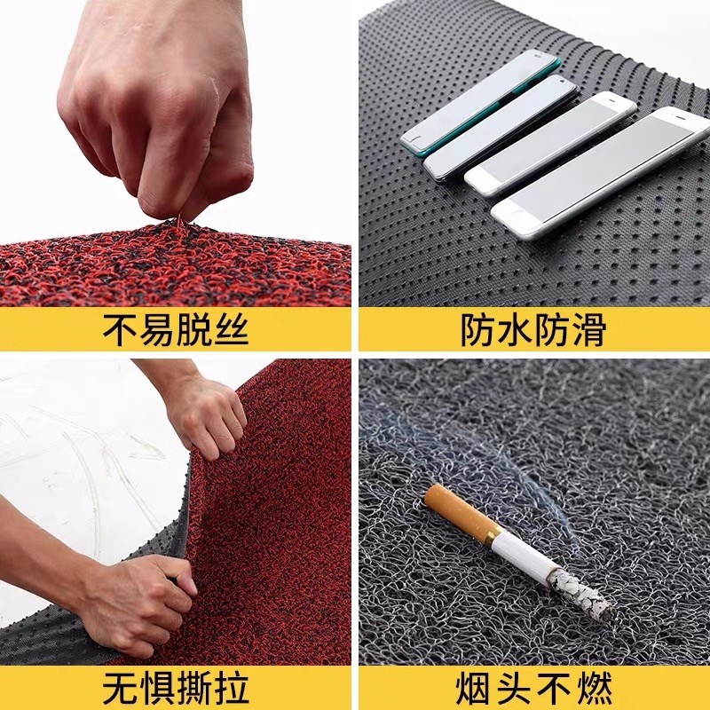 超厚款家用入户门k地垫丝圈地垫防滑汽车脚垫商用酒店丝圈脚垫耐