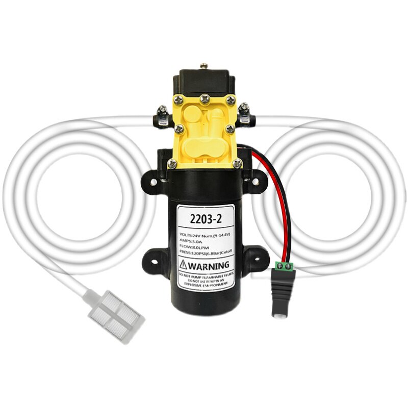 可调静音房车专用水泵12V24V自吸增压J泵卧式直流微型电动隔膜泵