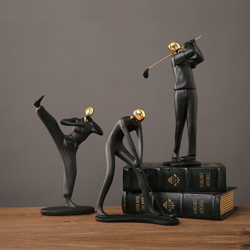 足球乒乓体育运i动人物模型摆件创意家居客厅酒柜北欧简约轻奢装