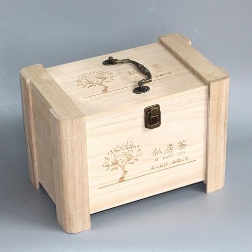实木茶叶包装定制礼盒原木色散茶木质通用收纳盒空礼盒存茶木箱子