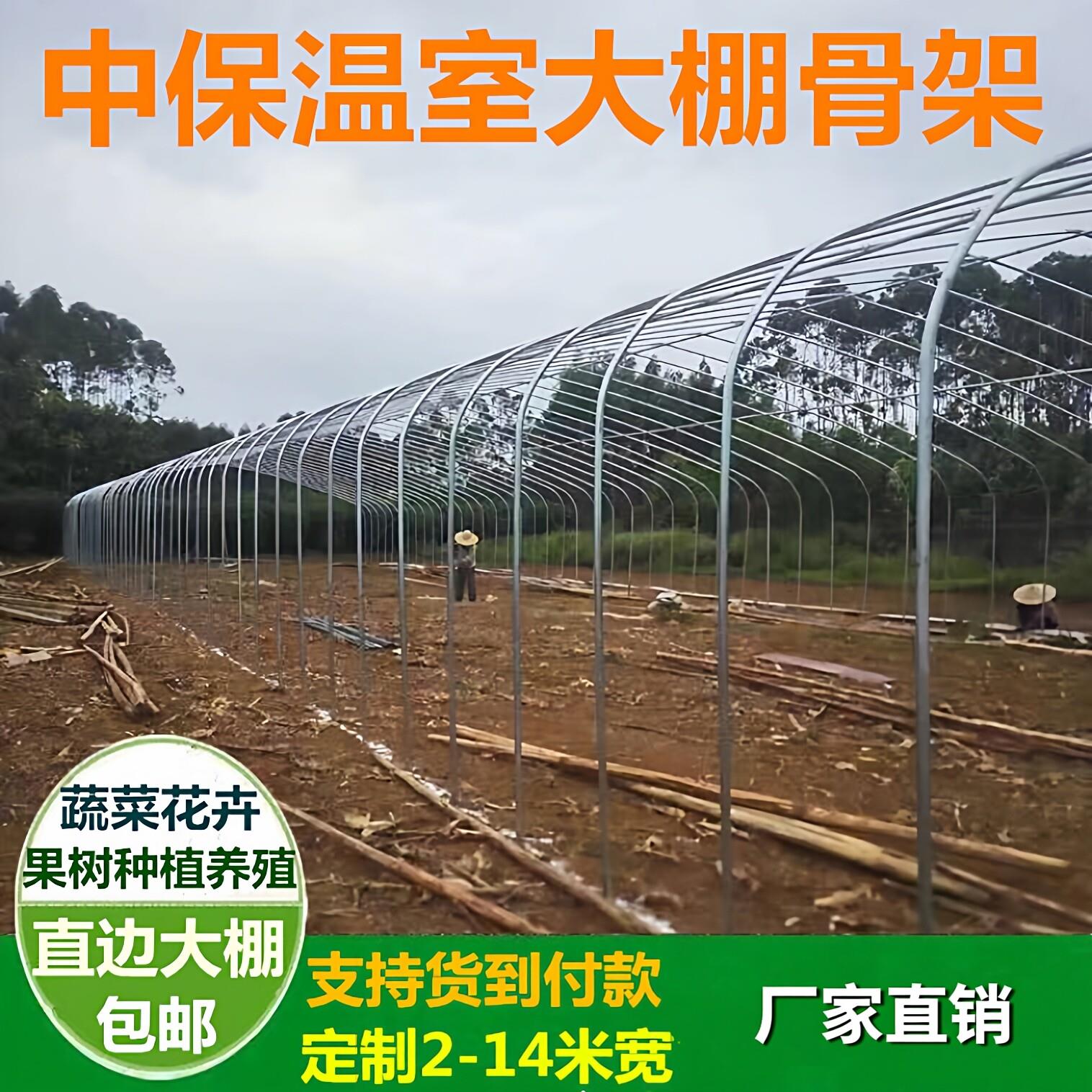 温室大棚骨架钢管蔬菜养殖种植钢架农业简易连体养鸡草莓大棚配件