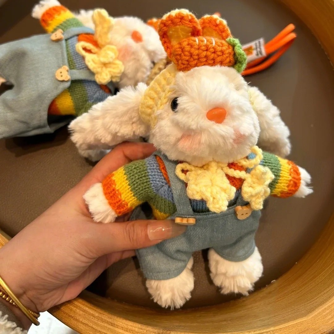 海盐蓝玫瑰裙公主垂耳兔子包挂件