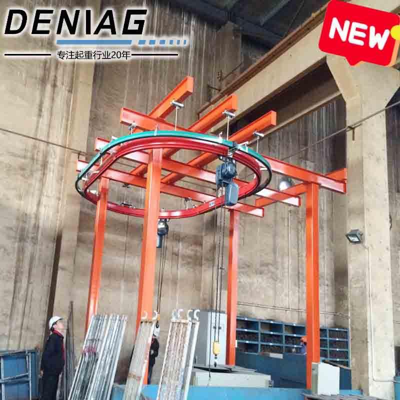 新升级环形轨道KBK弯轨优惠上门安装自立式悬挂环形起重机