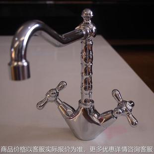 复古风格 高出水冷热面盆古典龙头 单孔洗手盆水龙头