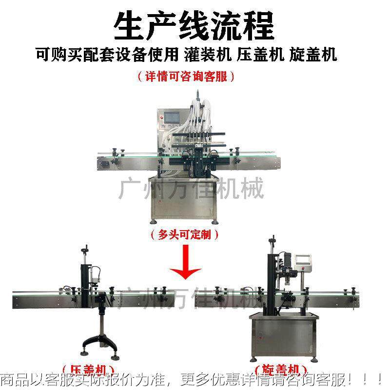 酒精消毒液头灌装86机 饮料水剂填充设备全自新动6磁力泵液分体装
