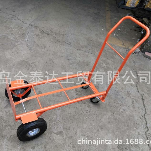 四轮物流货仓车手推车折叠拆卸平板车搬运车