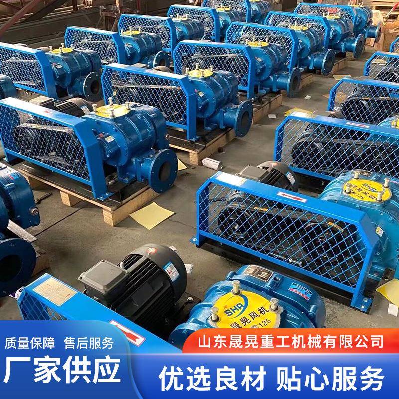鱼塘养殖罗茨风机双油箱罗茨风机污水曝气反冲洗罗茨鼓风机