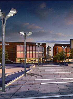 广场道路4头4臂玉兰景观灯户外市政工程艺术组合照明路灯LED300瓦