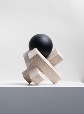 Dnnni现代简约梦之门大理石摆件家居样板间展厅装饰摆设桌面轻奢