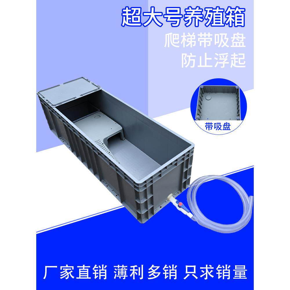 乌龟箱加厚龟养殖箱超大爬梯养饲养专用水族造景别墅龟箱鱼箱直排