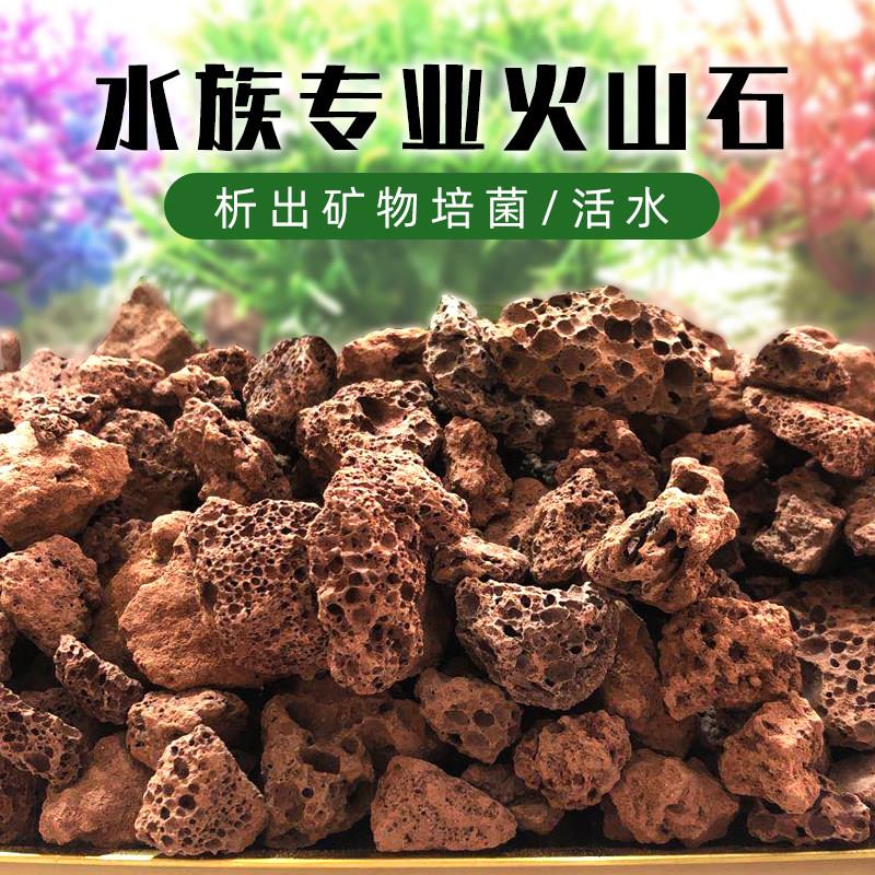 火山石颗粒养花兰花多肉专用盆栽铺面石红火山岩颗粒鱼缸底砂滤材