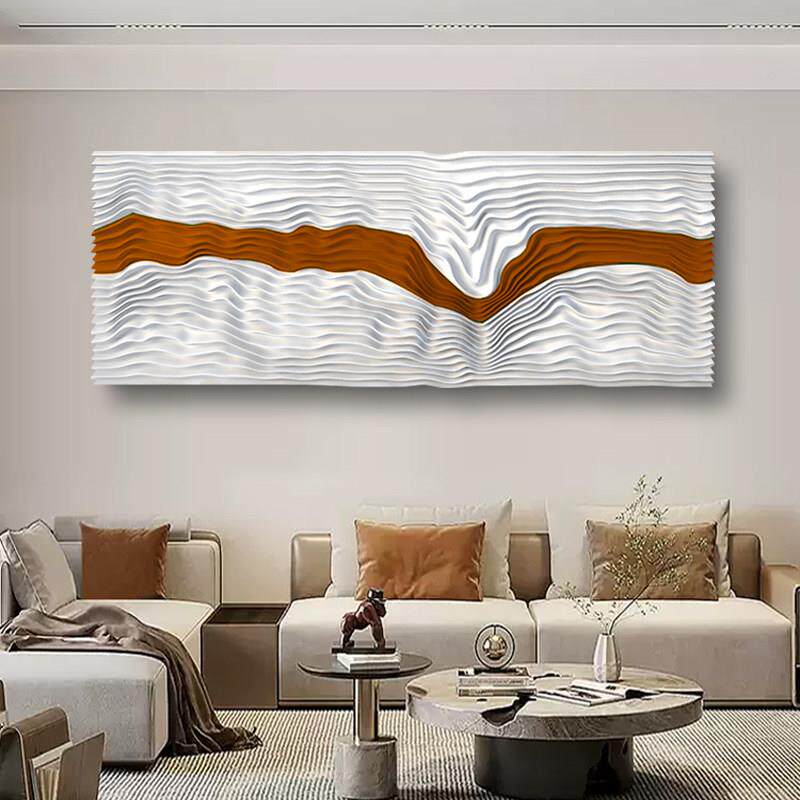 轻奢客厅高端装饰画3D立体雕刻壁画卧室抽象床头沙发背景墙挂画