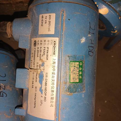 议价KROHNE IFM4080K 电磁流量计 DN80-NEOP-MO 流量测量设备维修