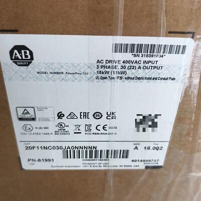 议价20F11NC030JA0NNNNN PowerFlex 753 AB三相变频器维修