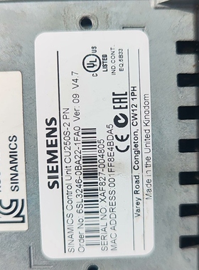 议价6SL3246-0BA22-1FA0 控制单元 CU250S-2 PN 工控配件维修