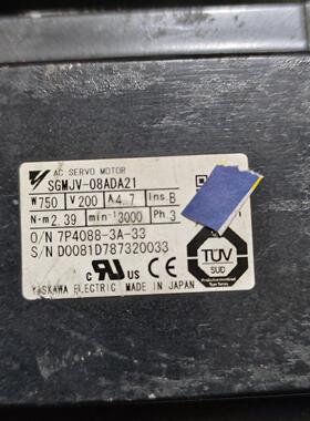 议价SGMJV-08ADA21 安川750W伺服电机 工控自动化配件维修