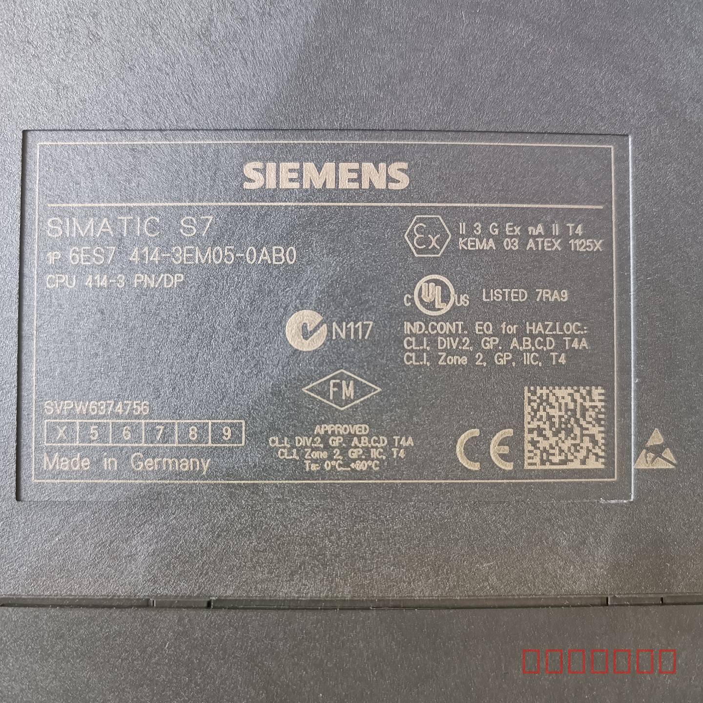 议价6ES7 414-3EM05-0AB0图为实物。版本号维修