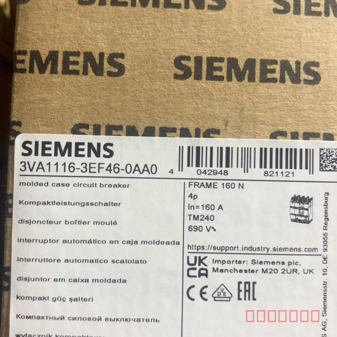 议价西门子塑壳断路器3VA1116-3EF46-0AA0，160维修