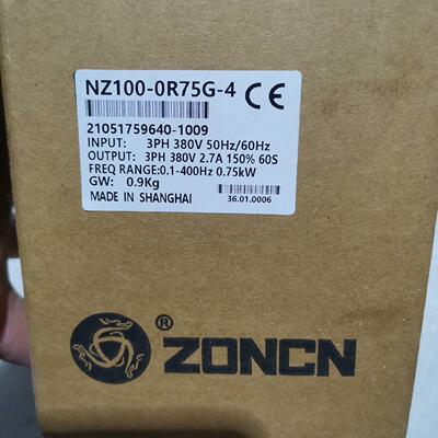 议价NZ100-0R75G-4 众辰变频器 三相380V 0.75kW维修