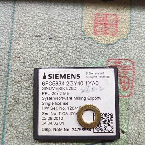 议价6FC5834-2GY40-1YA0 SINUMERIK 828D 系统软件授权卡维修