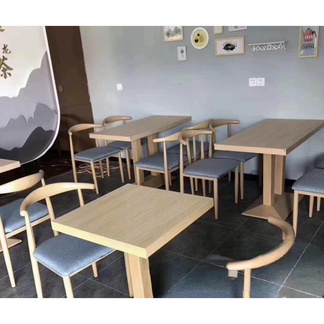 桌子餐饮商用奶茶汉堡店桌椅套装快餐店洽谈出租房家用小户型饭桌