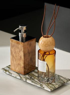 法式中古风软装洗手瓶香薰托盘这民宿会所入户玄关卫生间装饰摆件