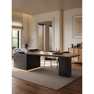 高级感岛台餐桌一体家用可伸缩轻奢岩板中导台带电磁炉2025新款