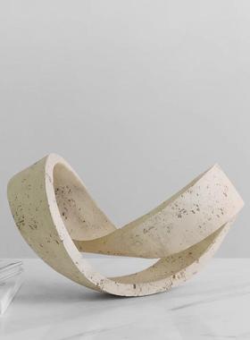 极简主义现代无障碍豪华几何戒指饰品创意艺术模彷石灰华模型房客