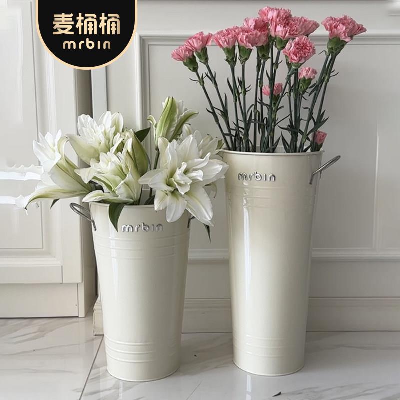 麦桶桶醒花桶大号深水花店专用装饰花筒花瓶鲜插花桶北欧法式家居