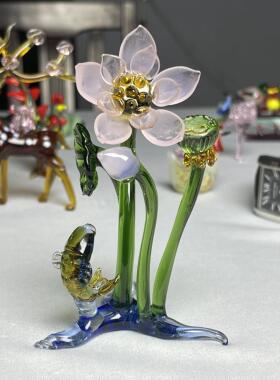 仿真绿色植物盆栽淄博琉璃豆芽多肉荷花小摆件仙人掌办公桌卧室装