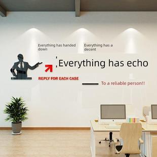 公司办公室公司文化墙装饰励志画贴纸标语布局3D立体亚克力墙面贴