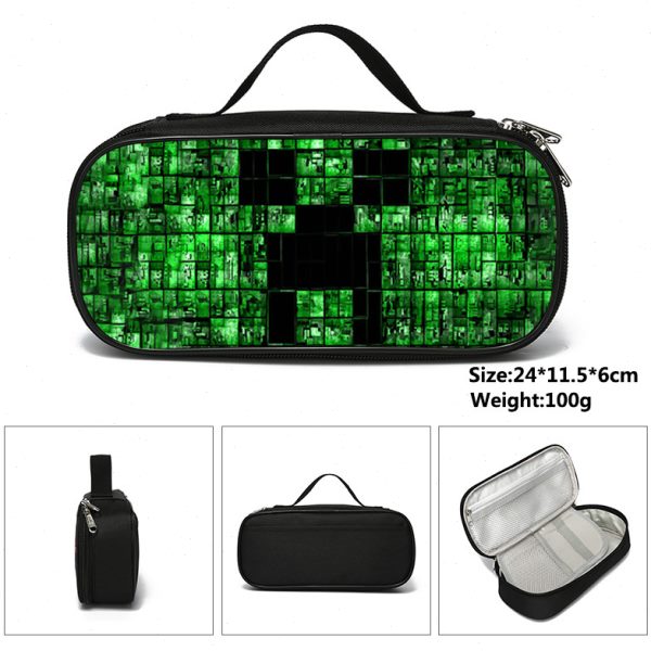 新款我的世界笔袋文具袋铅笔盒大容量Minecraft苦力怕笔袋mc周边