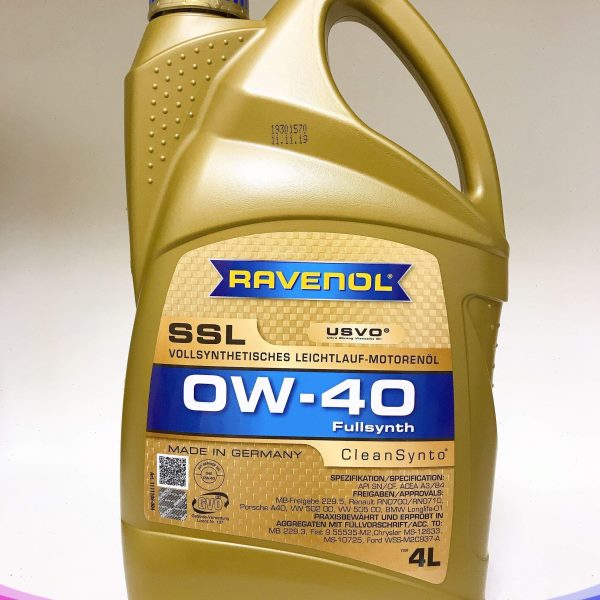 德国拉锋进口RAVENOL USVO系列 SSL 0W-40 SN 4+5类全合成机油4L
