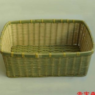 家用方筐长方形超市大竹筐馒头筐盛馍收纳筐手工竹子编织竹制品