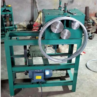 小型盘圆机方管圆管一次成型电动滚圆机360度成型螺旋管盘圆机