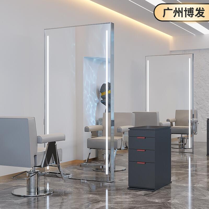 网红理发店镜子发廊专用简约剪发镜落地全身镜美发店影楼化妆镜台