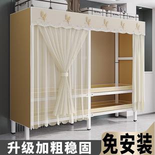 折叠钢架纱帘衣柜家用卧室出租房用现代简约布衣柜简易衣橱 免安装