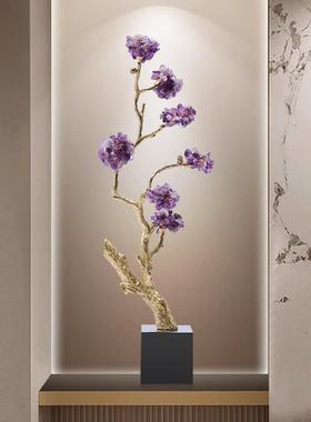 引进财富宝水晶摇钱树垂直长饰品客厅入口壁龛柜无障碍豪华高端装