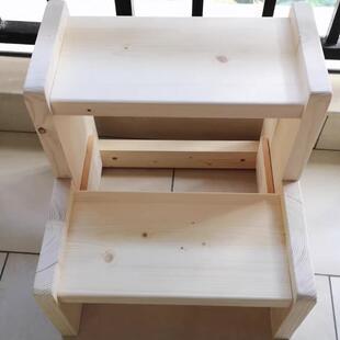 家用二步梯子爬梯登高梯飘窗梯子活动木梯实木台阶楼梯木梯子梯凳