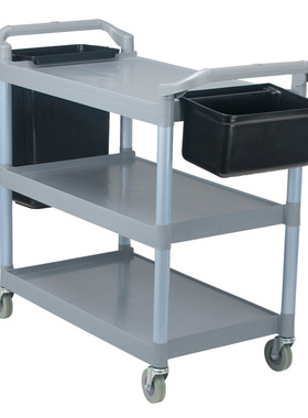 白云AF08175A加厚塑料三层小推车酒店餐厅服务车收碗碟送餐上菜车