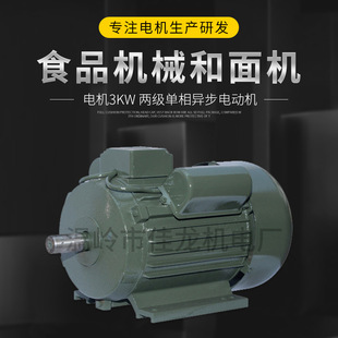 食品机械和面机电机3KW 低噪音电动机 两级单相异步电动机