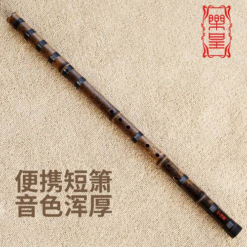 丁治国紫竹特制短箫 专业演奏级洞箫 八孔初学者乐器 G调紫竹洞箫
