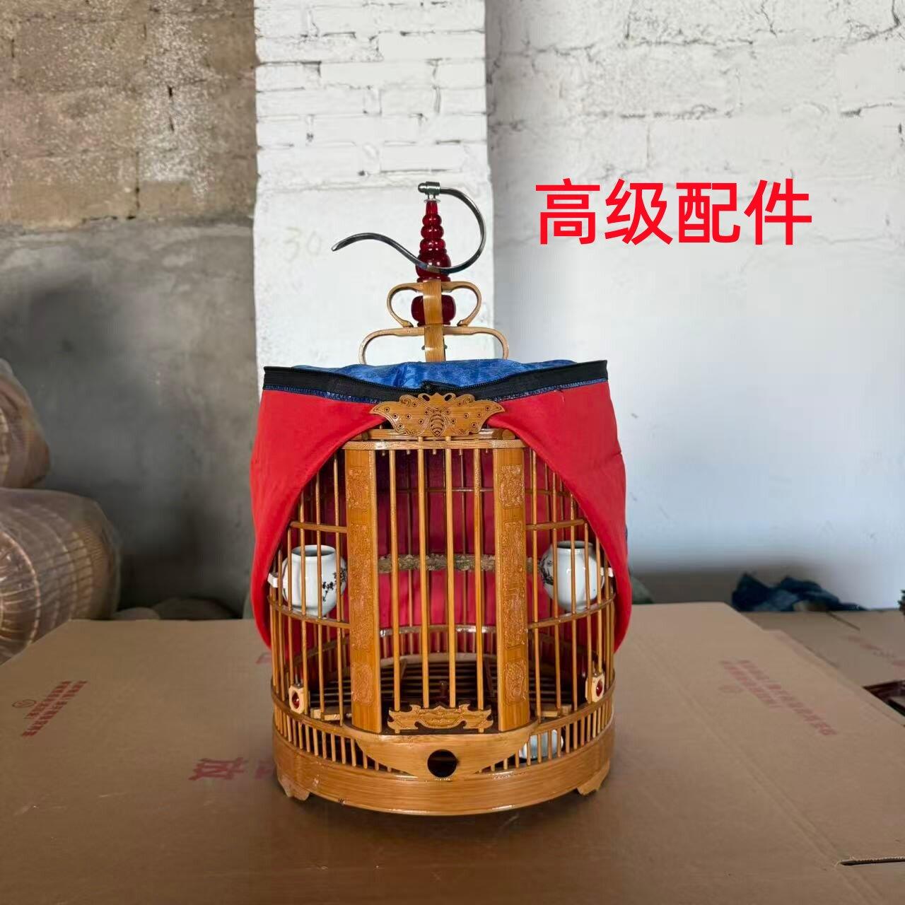 高档竹制画眉鸟笼子小号高档精品装饰大号八哥笼子特价清仓
