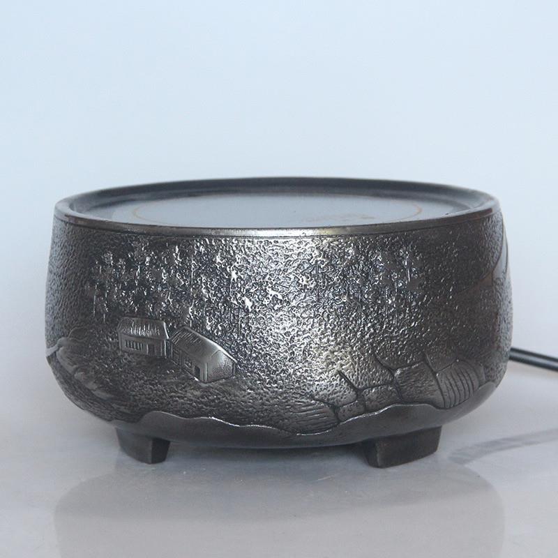 手工砂铁电陶炉家用静音煮茶器铁壶银壶烧水加热炉铸铁电陶炉烧水