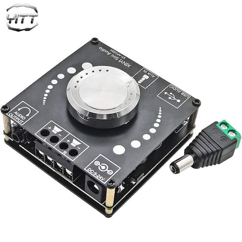 双TPA3116D2立体声5.0蓝牙数字功放板2*100W大功率diy音响电路板