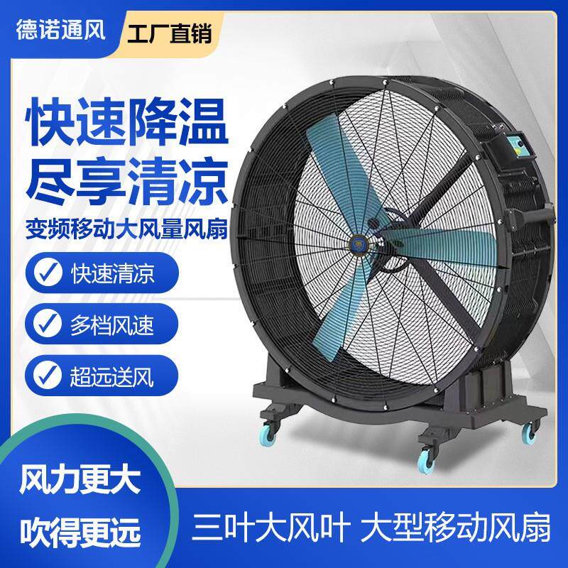 大型工业落地风扇节能环保1.1米1.5米可移动风扇永磁电机变频静音